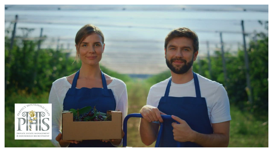 A professional domestic couple working outdoors as part of their Domestic Couple job in Studland.