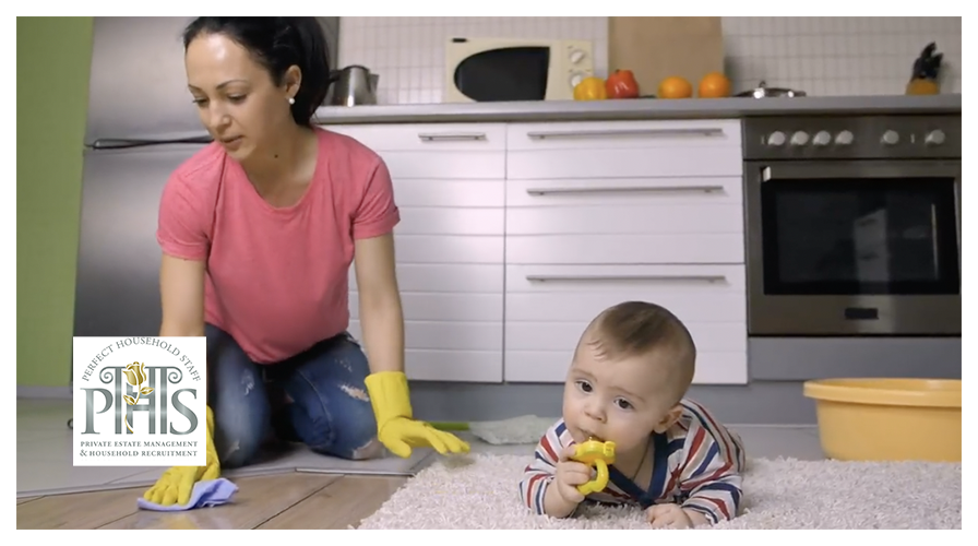Professional housekeeper nanny performing housekeeping and childcare duties in a family home – housekeeper nanny job Abergavenny