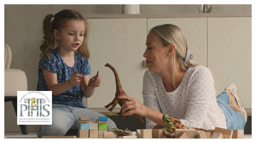 A dedicated nanny caring for children, discovering new Russian nanny job UAE through Perfect Household Staff