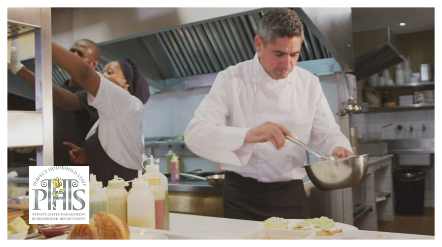 Private personal chef cooking bespoke gourmet dishes for an exclusive home dining experience