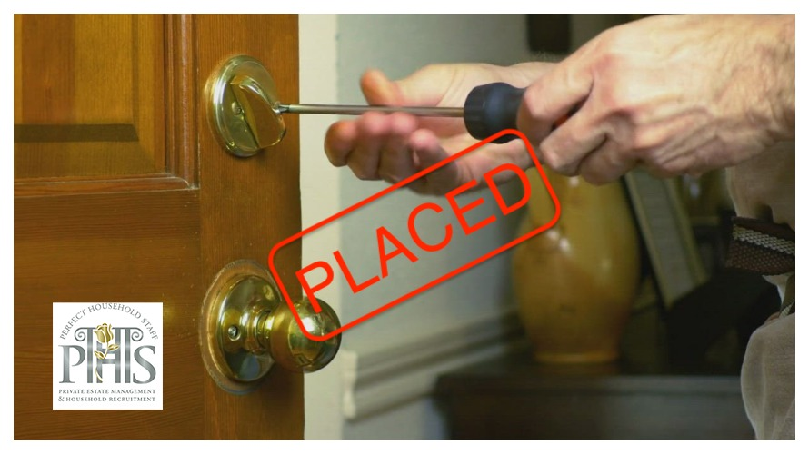 Private estate worker performing handyman and gardener duties as part of a gardener job Guildford